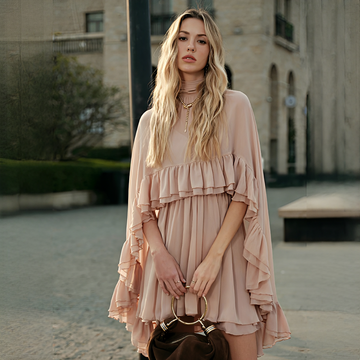 Zhuchin - Elegantes Rüschenkleid