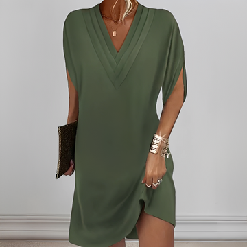 Jazlynn - Gefaltetes Kleid mit Fledermausärmeln