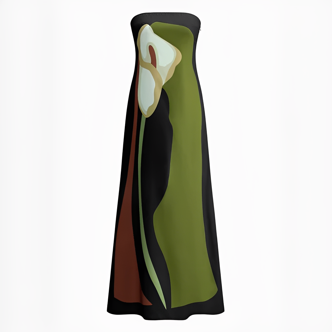 Delaney - Elegantes Kleid mit floraler Musterung und Tube-Top