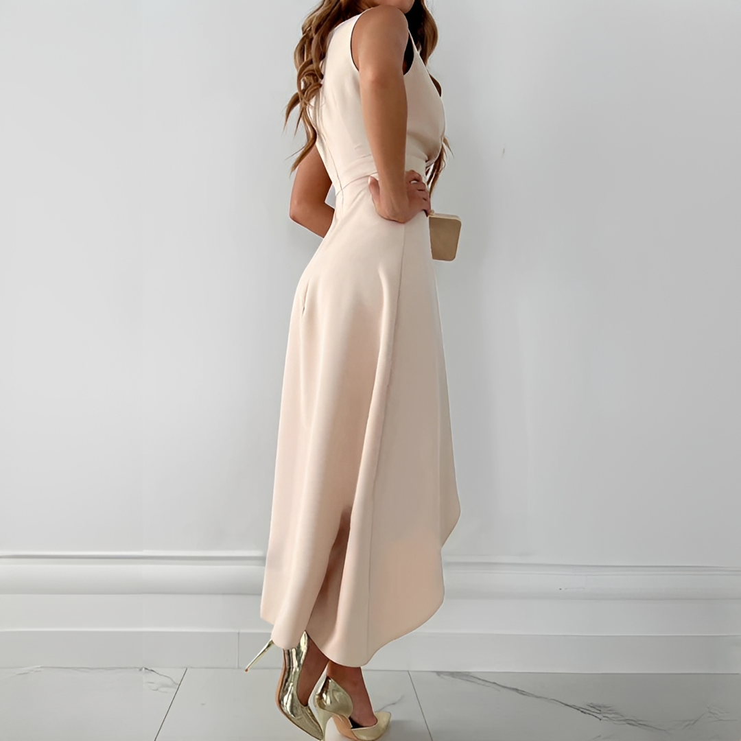 Alemarie - Stilvolles ärmelloses Damen-Wickelkleid