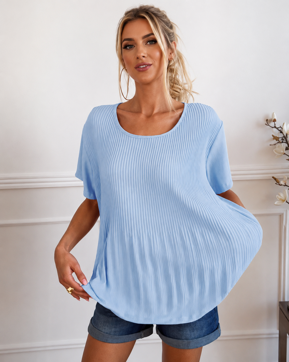 Rainelda - Elegante Plissee-Bluse