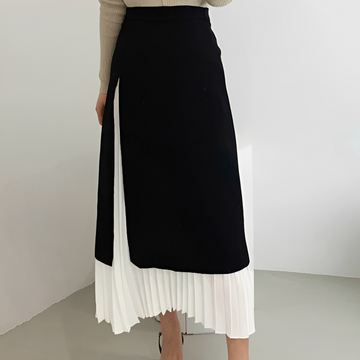 Verna - Eleganter plissierter Maxirock