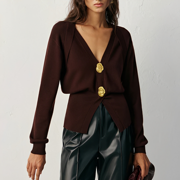 Kisha - Elegante V-Ausschnitt Jacke