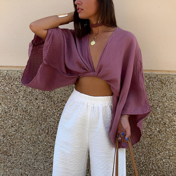 Arabella - Schicke Bluse mit vorderem Knoten