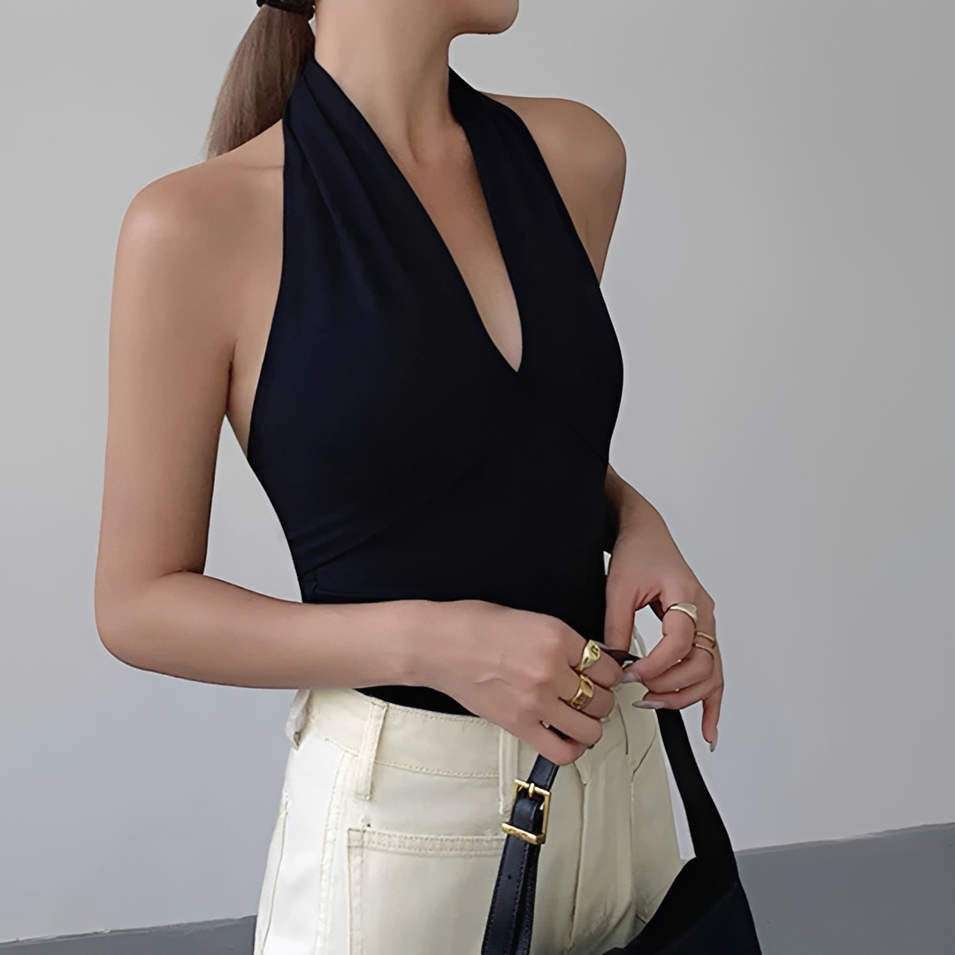 Reese - Elegantes Neckholder-Top mit offenem Rücken