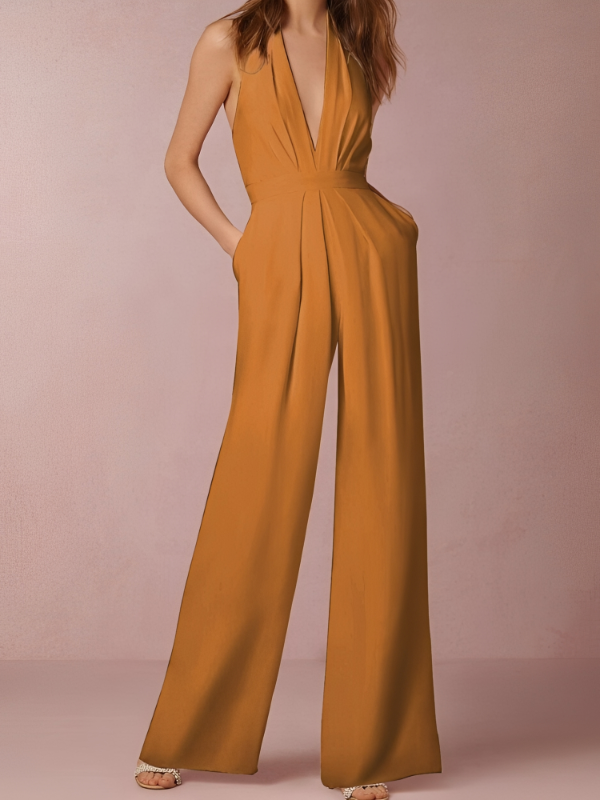 Katie - Damen-Jumpsuit mit weitem Bein und elegantem Design