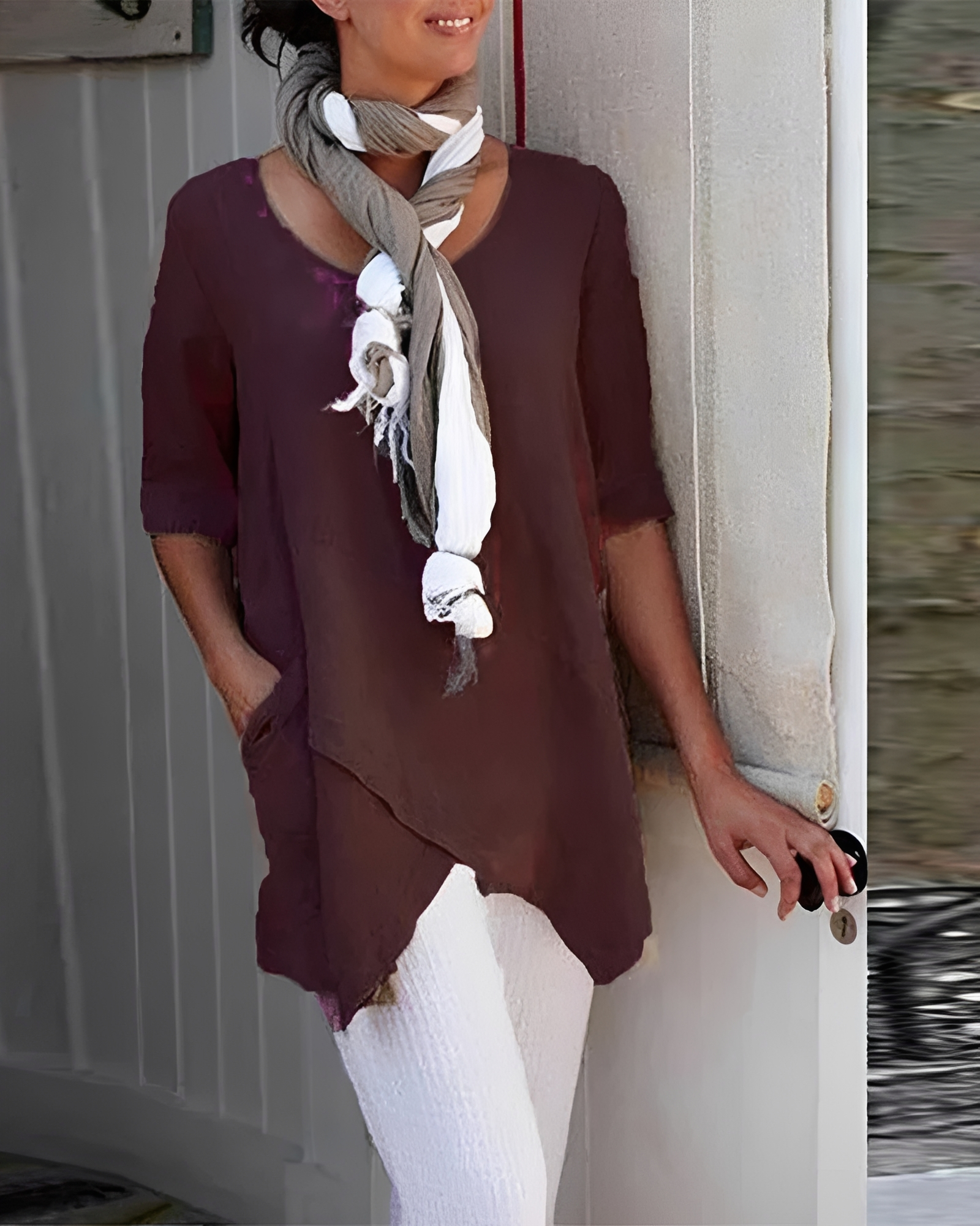 Marcia - Elegantes Rundhals-Shirt