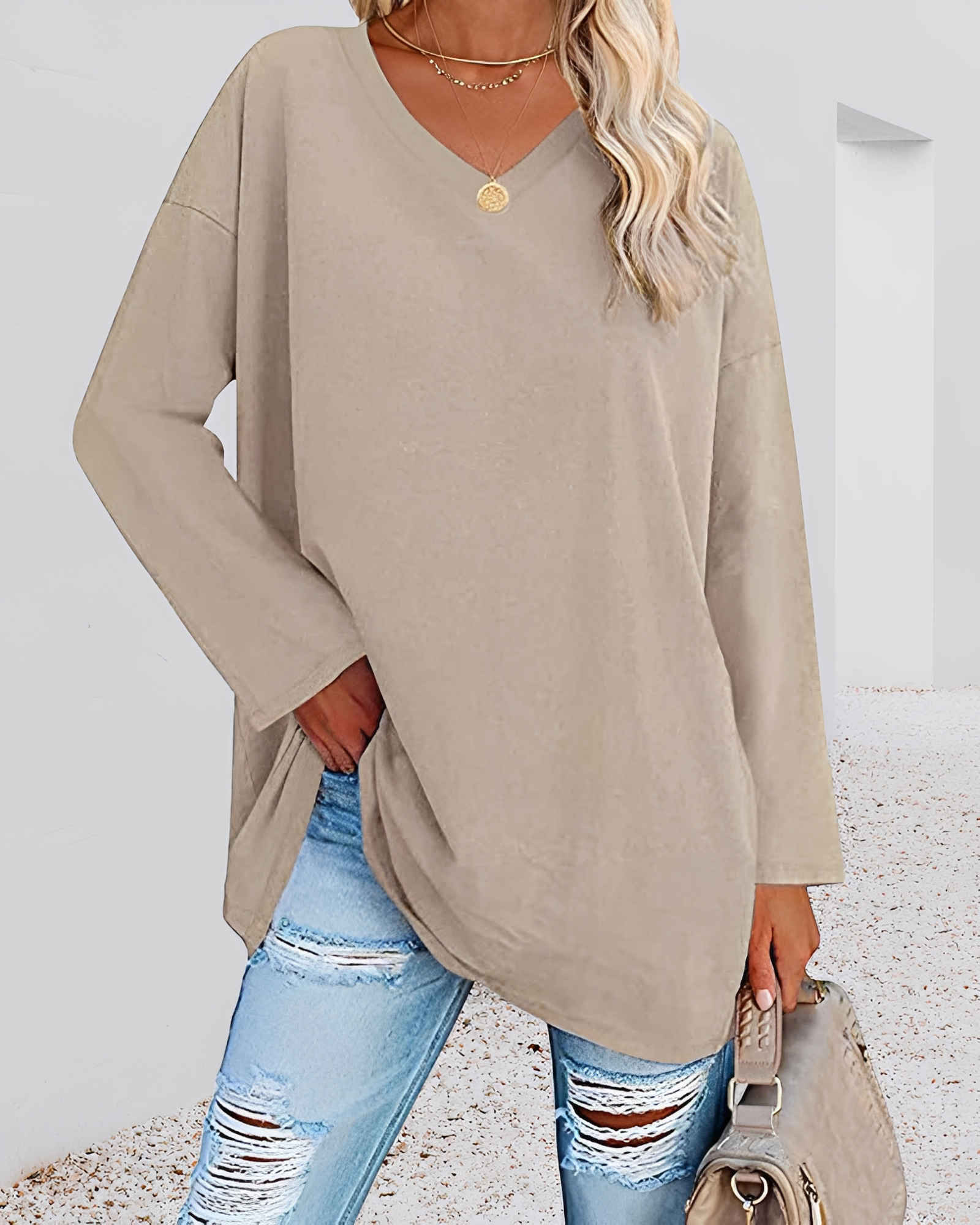 Kendra - Stilvolles V-Neck-Shirt mit lässiger Passform