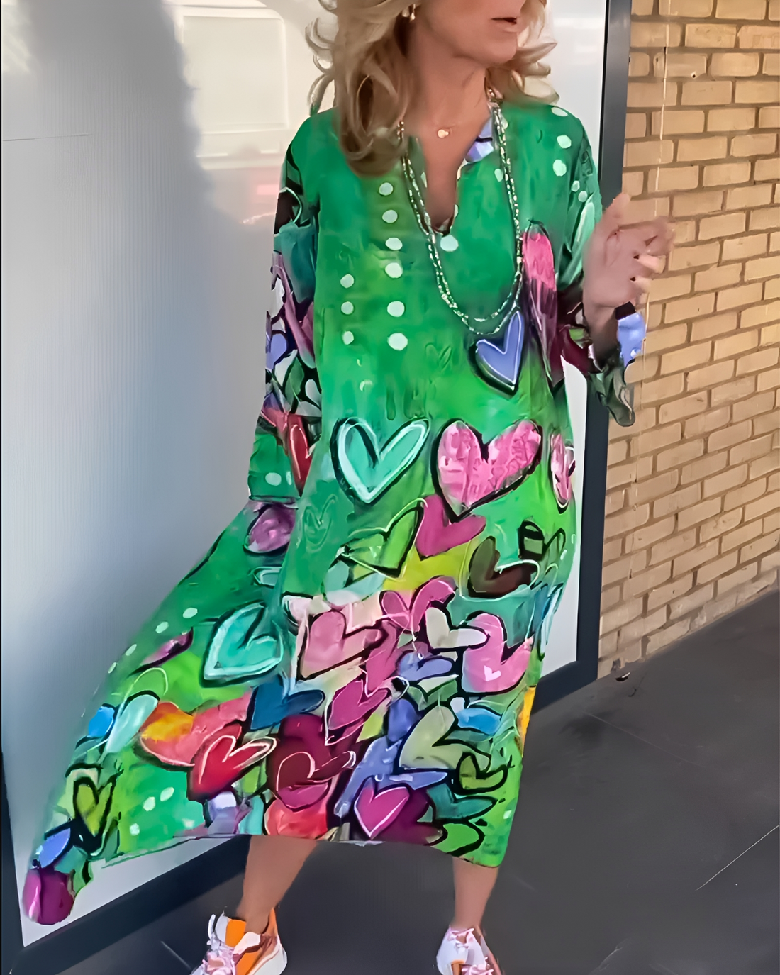 Geneva - Komfortables Kleid mit V-Ausschnitt