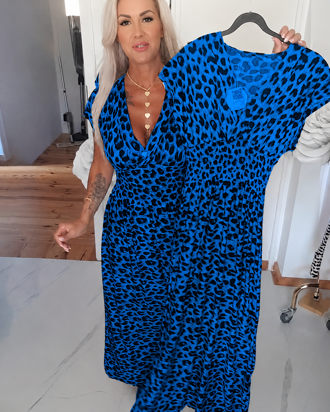 Dyshelle - Stilvolles Boho-Kleid mit V-Ausschnitt