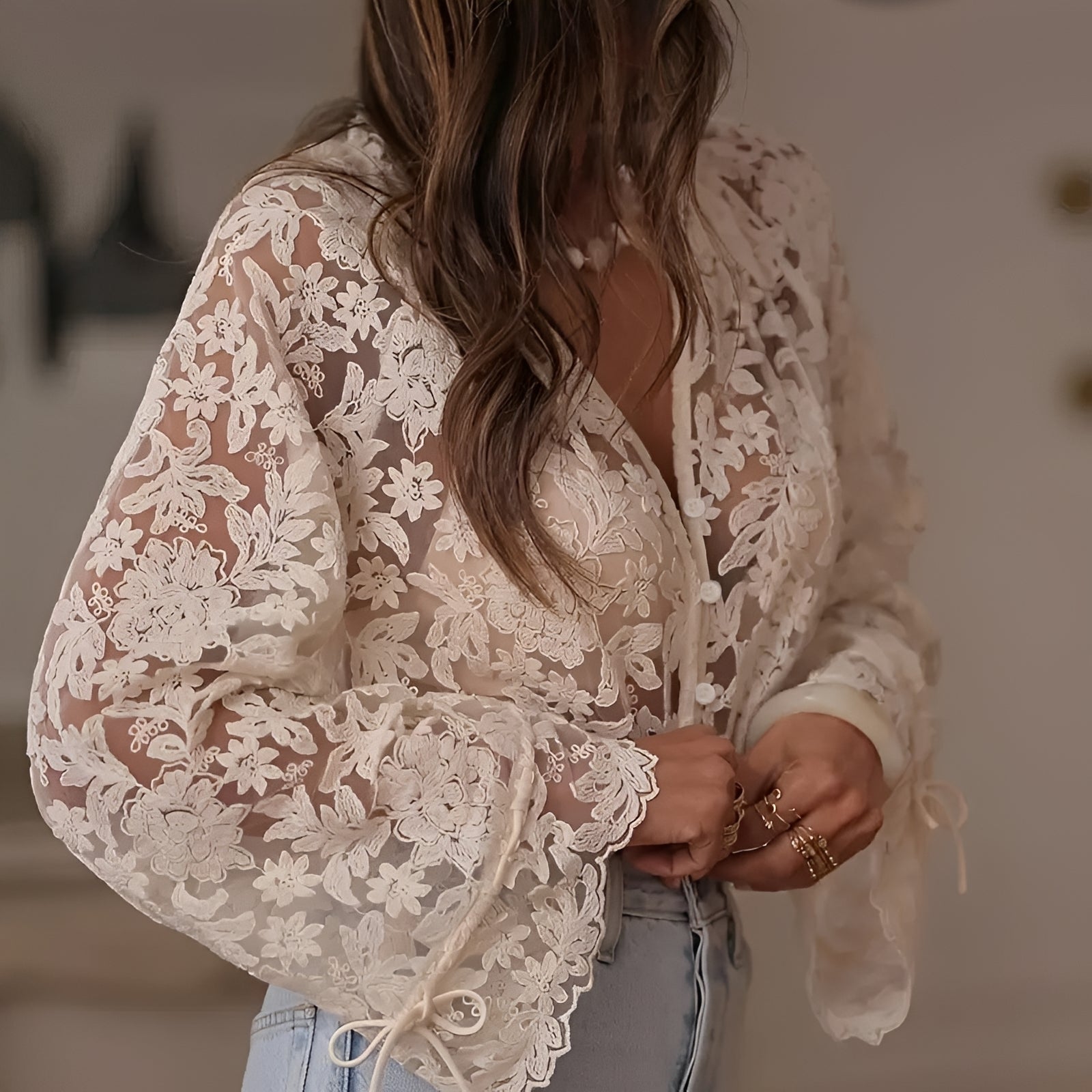 Alexia - Trendige Bluse mit Blumendetails