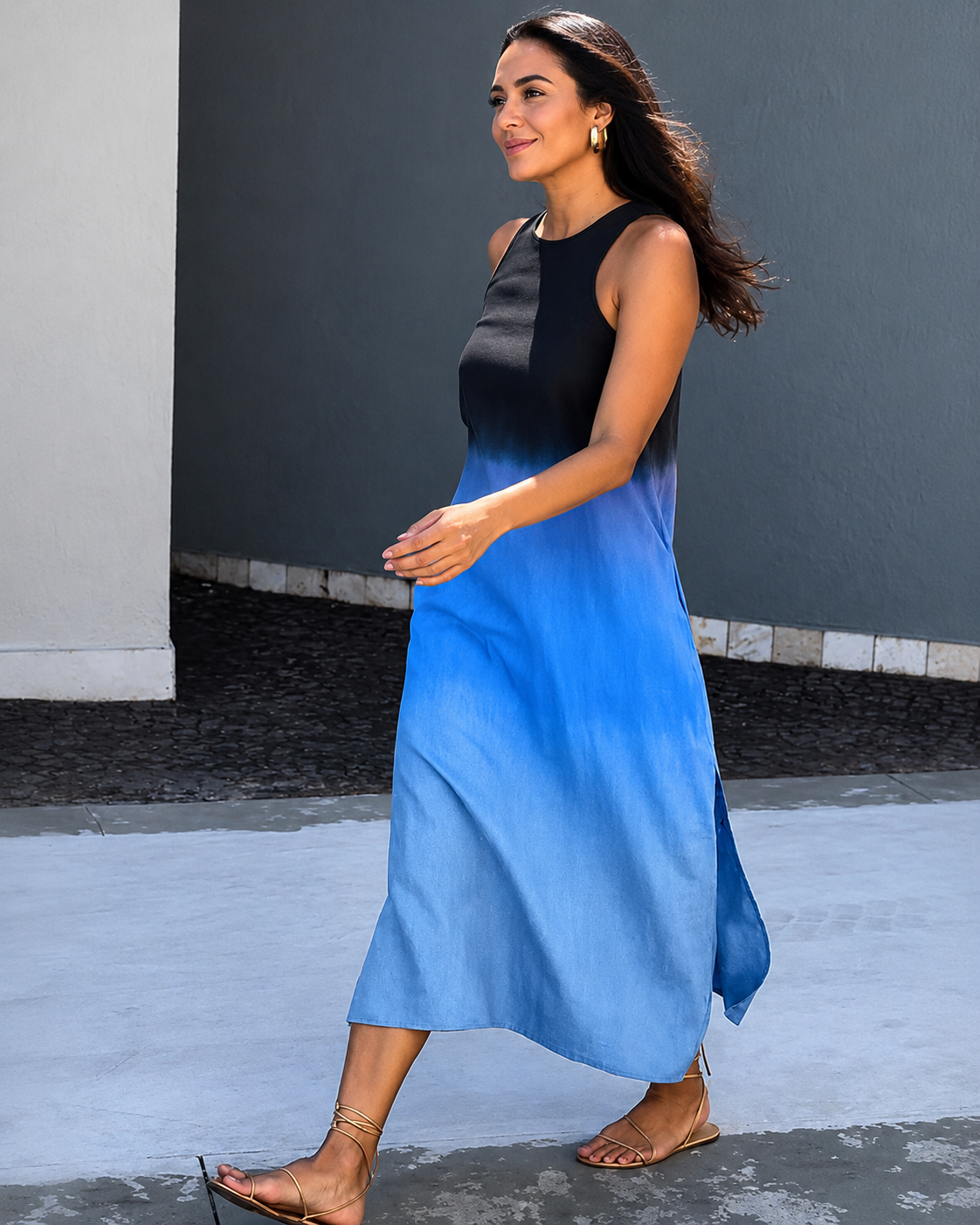 Matilde - Stilvolles ärmelloses Midikleid