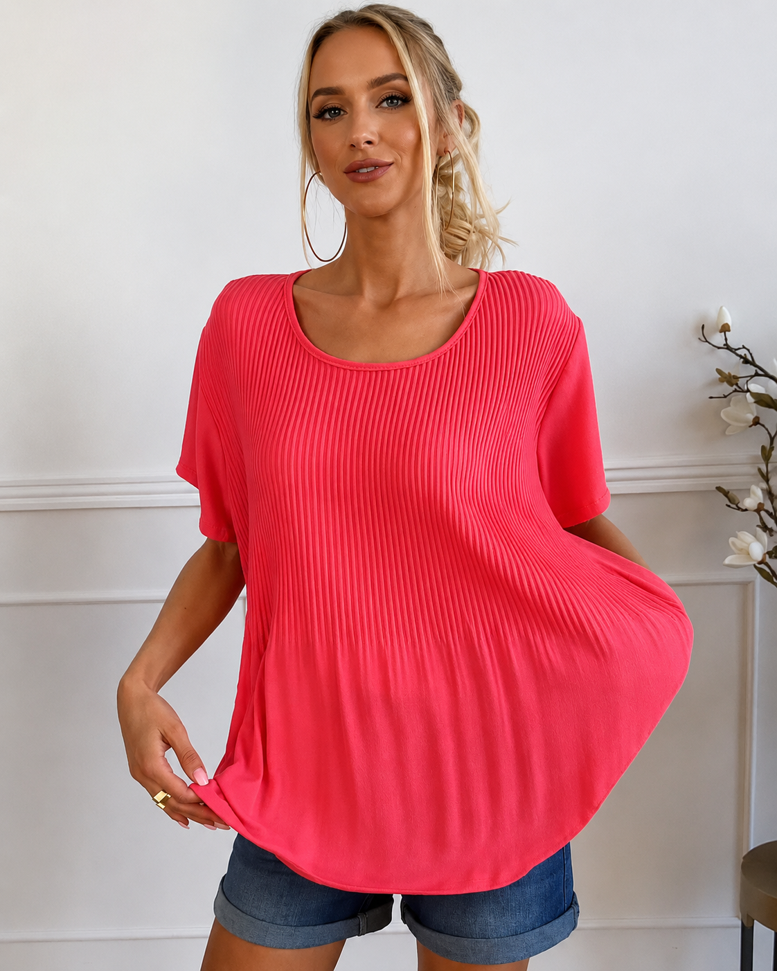 Rainelda - Elegante Plissee-Bluse
