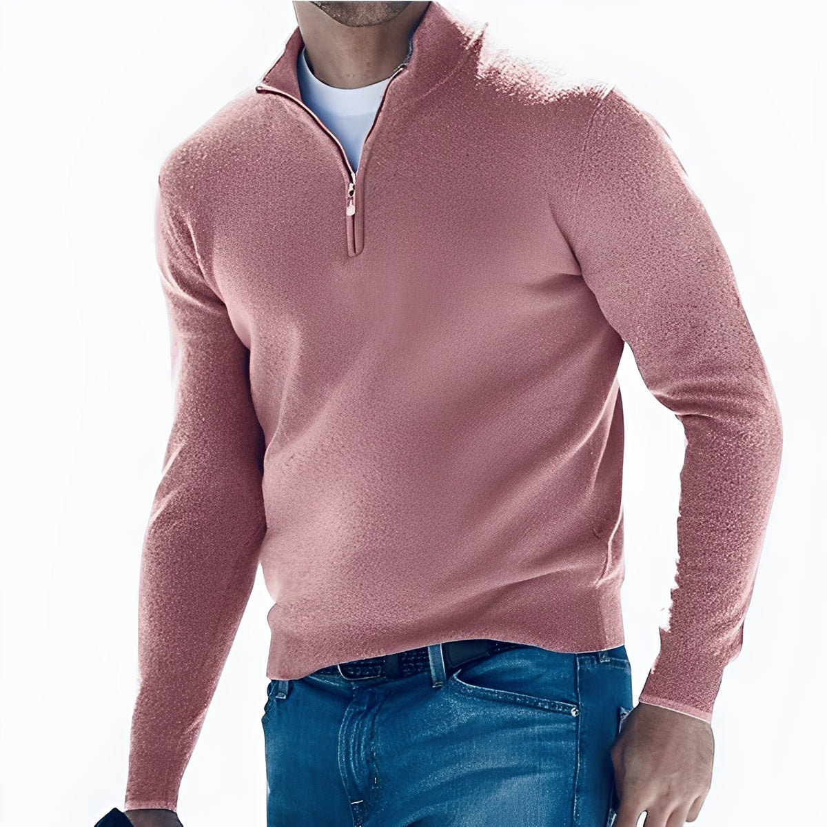 Ralph - Bequemer Pullover mit halbem Reißverschluss