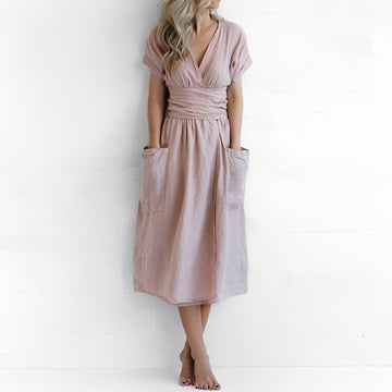 Sasha - Bequemes Wickelkleid mit Taschen