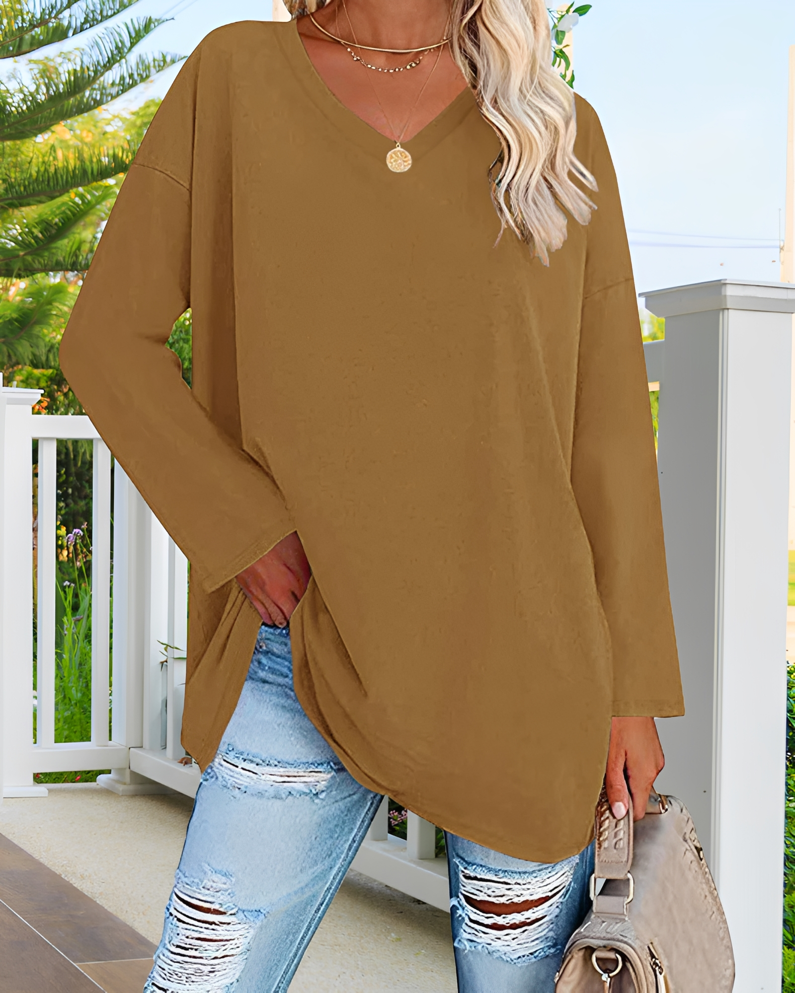Kendra - Stilvolles V-Neck-Shirt mit lässiger Passform
