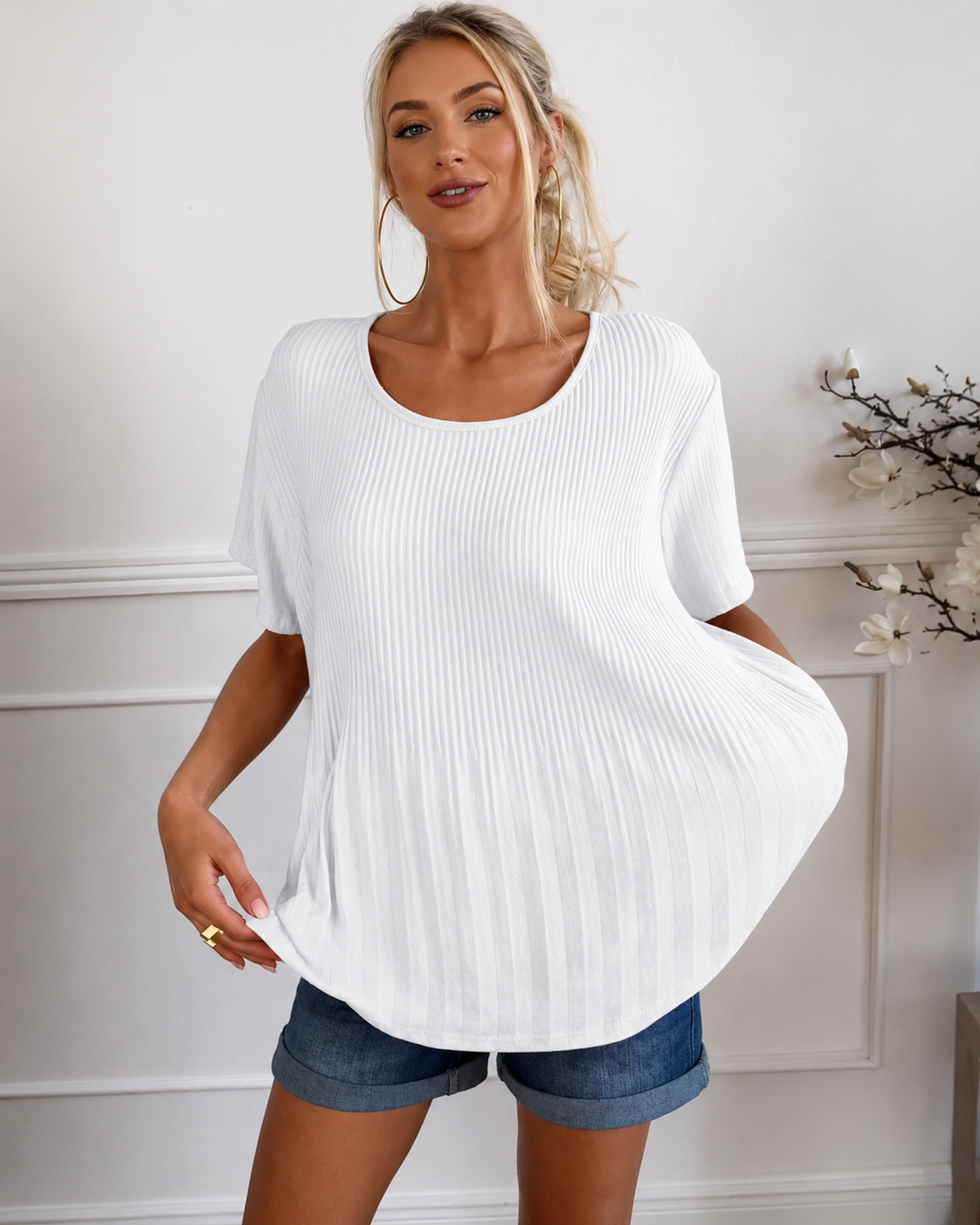 Rainelda - Elegante Plissee-Bluse