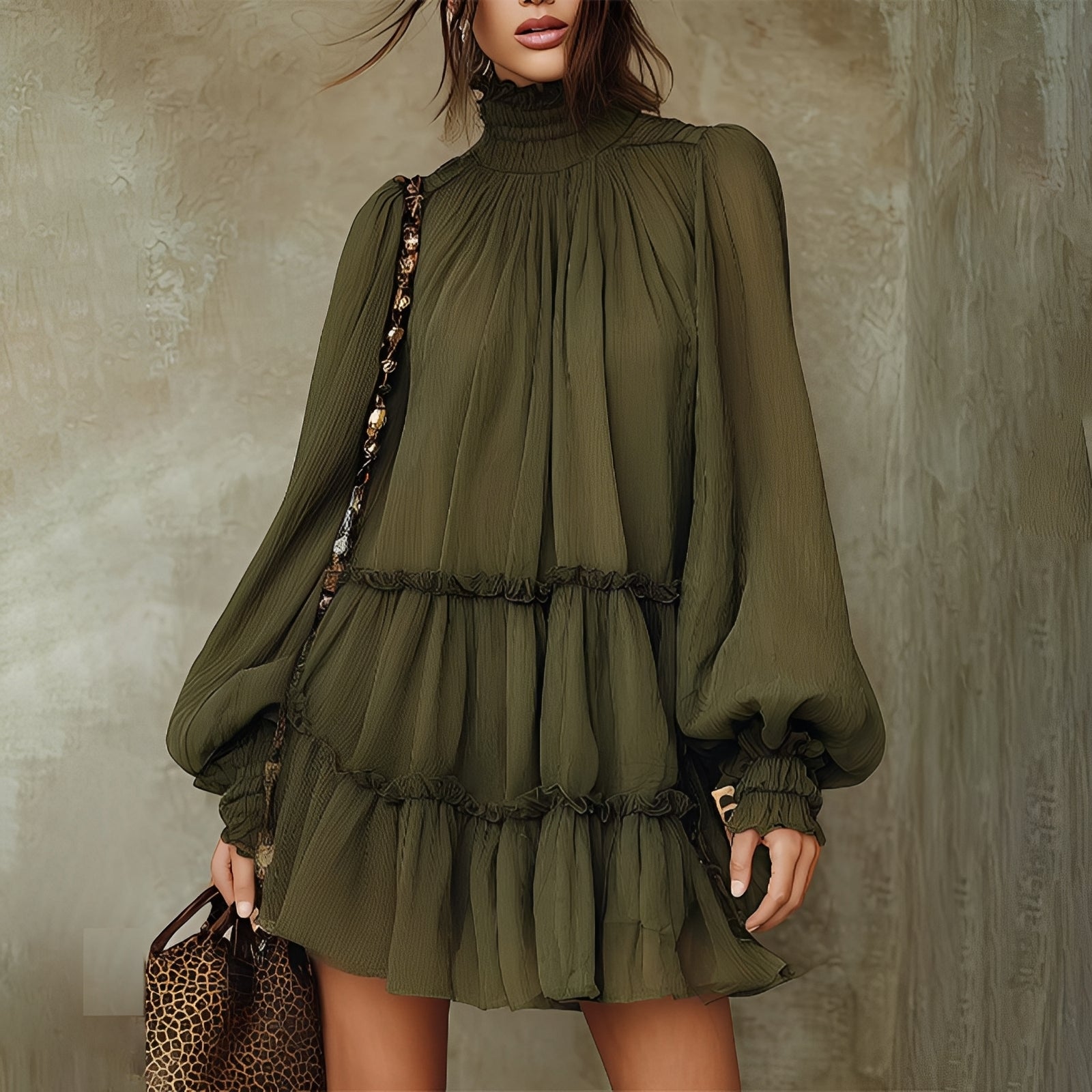 Mayeth - Elegantes Ruffle-Minikleid