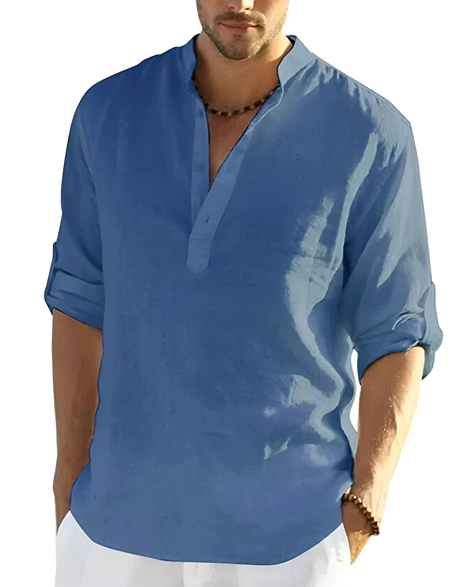 Tristan - Komfortables Shirt mit V-Ausschnitt