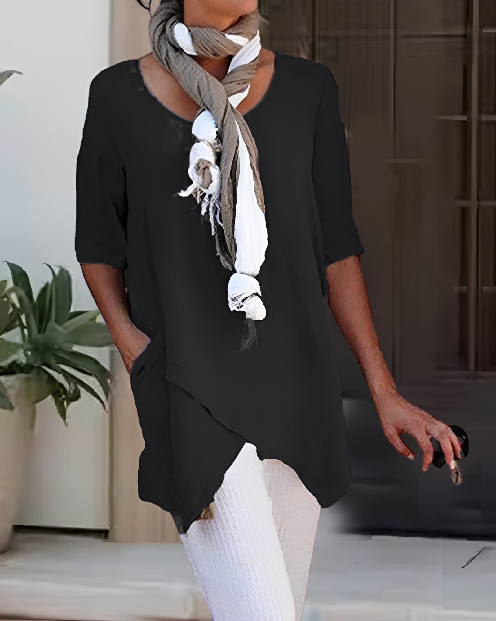 Marcia - Elegantes Rundhals-Shirt