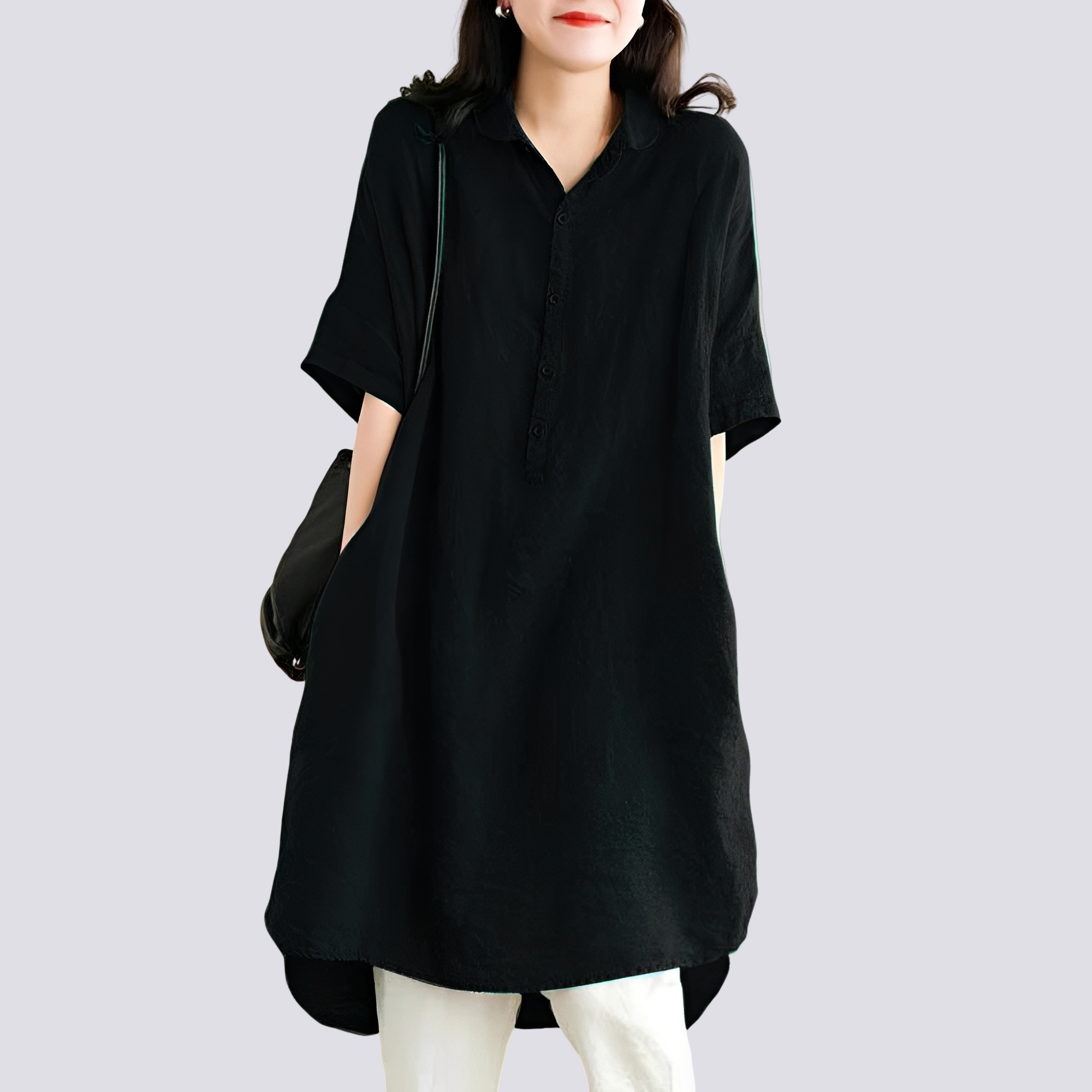 Deborah - Bequemes, leger geschnittenes Damen-Hemdkleid