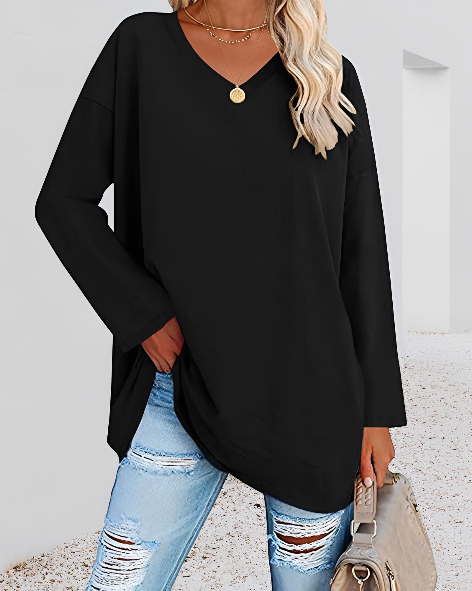 Kendra - Stilvolles V-Neck-Shirt mit lässiger Passform