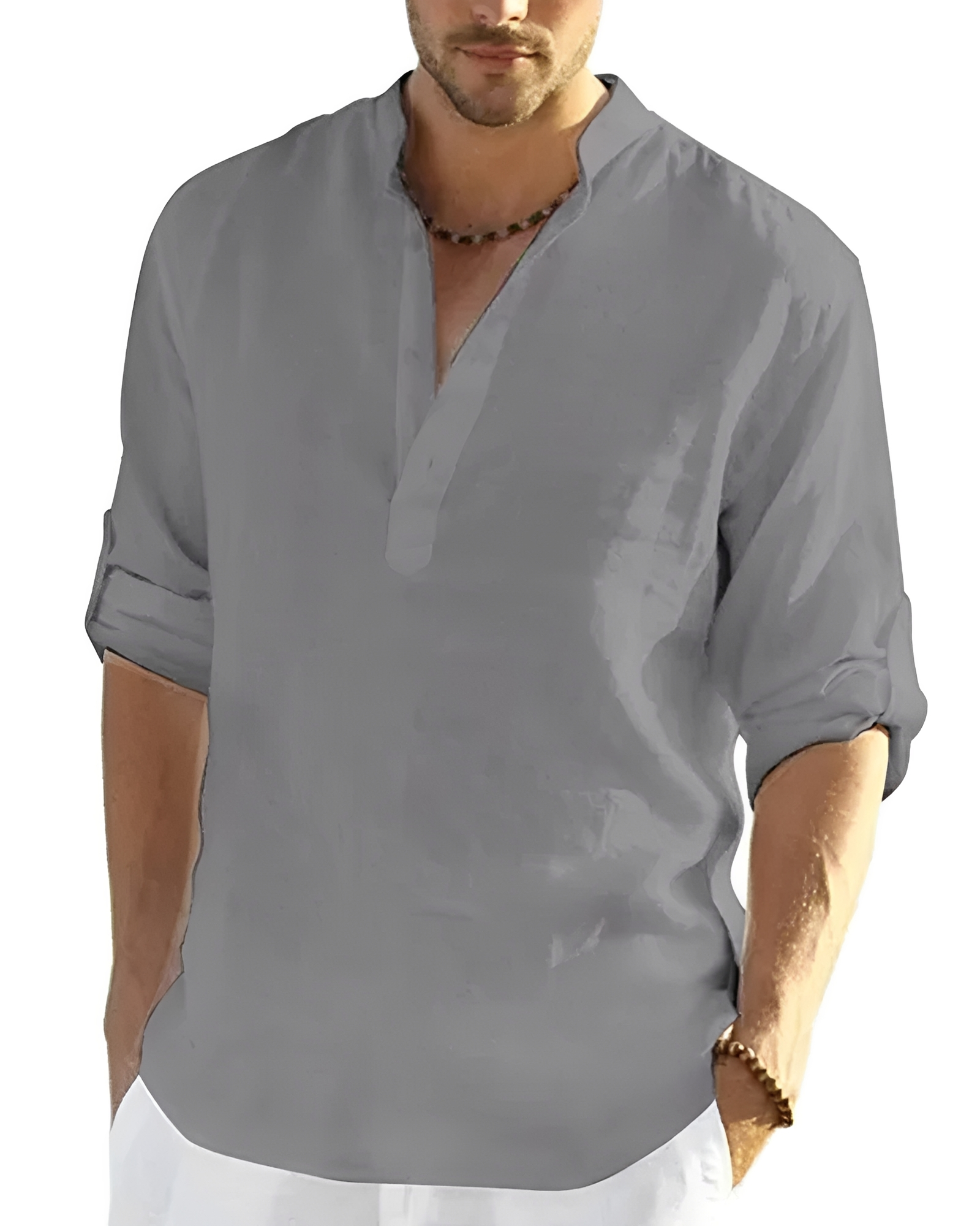 Tristan - Komfortables Shirt mit V-Ausschnitt