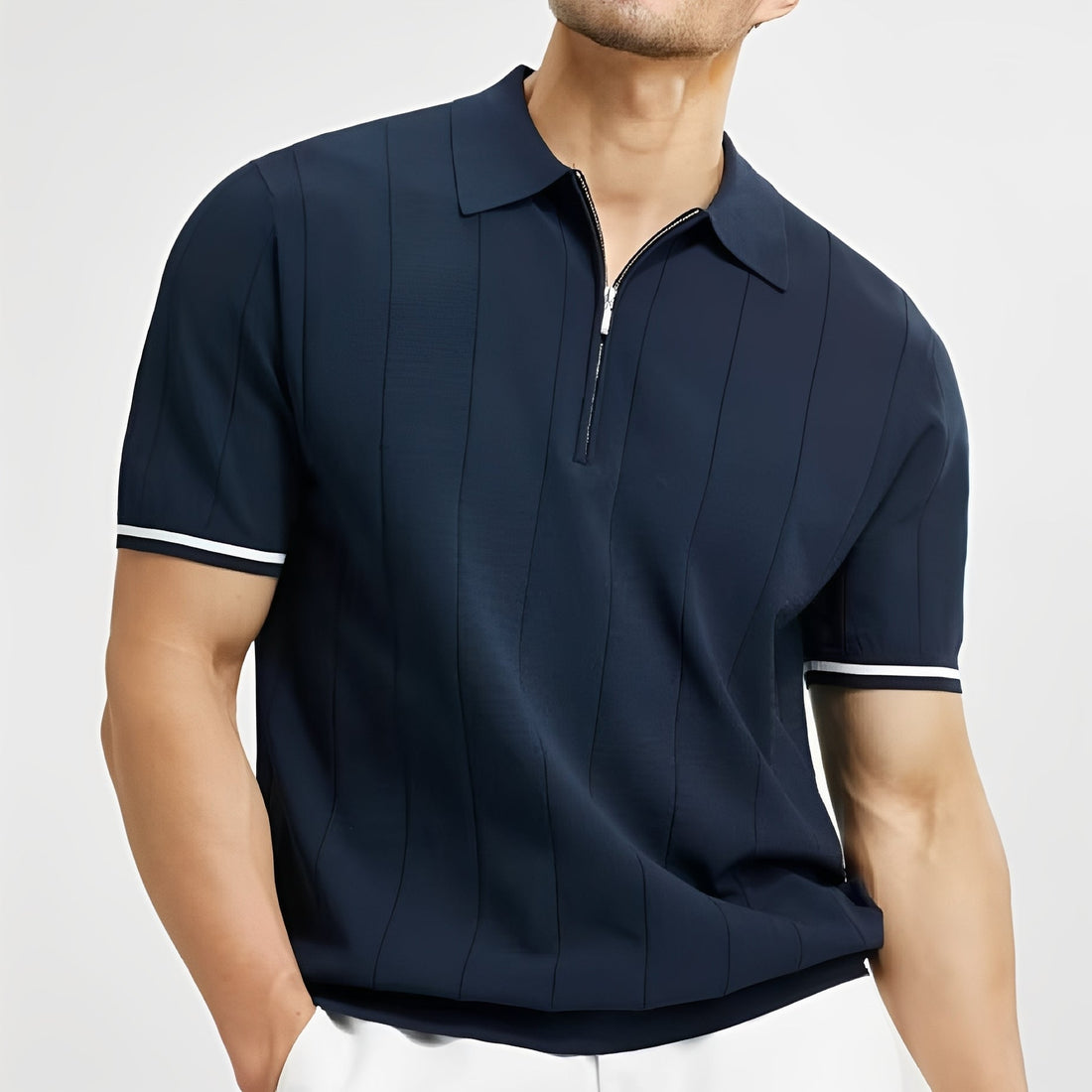 Josh - Elegantes gestreiftes Poloshirt für Herren