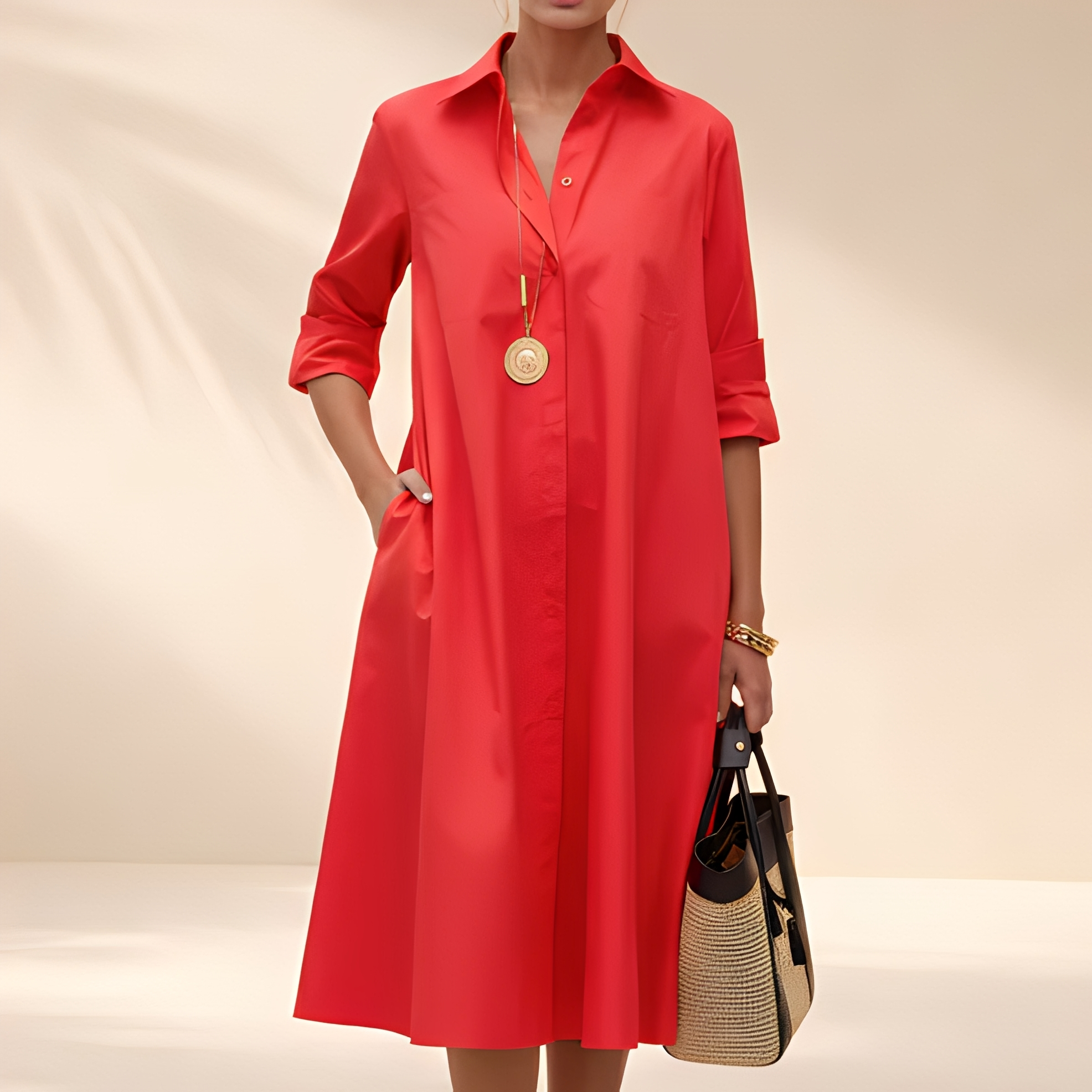 Eljenne - Leichtes Damenhemdkleid