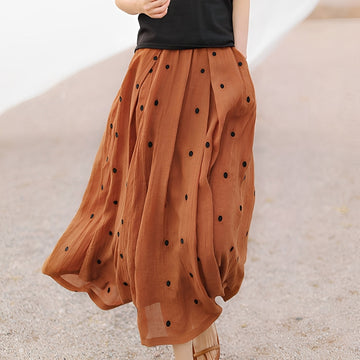 Thea - Lockerer Rock mit Polka-Dots für Damen