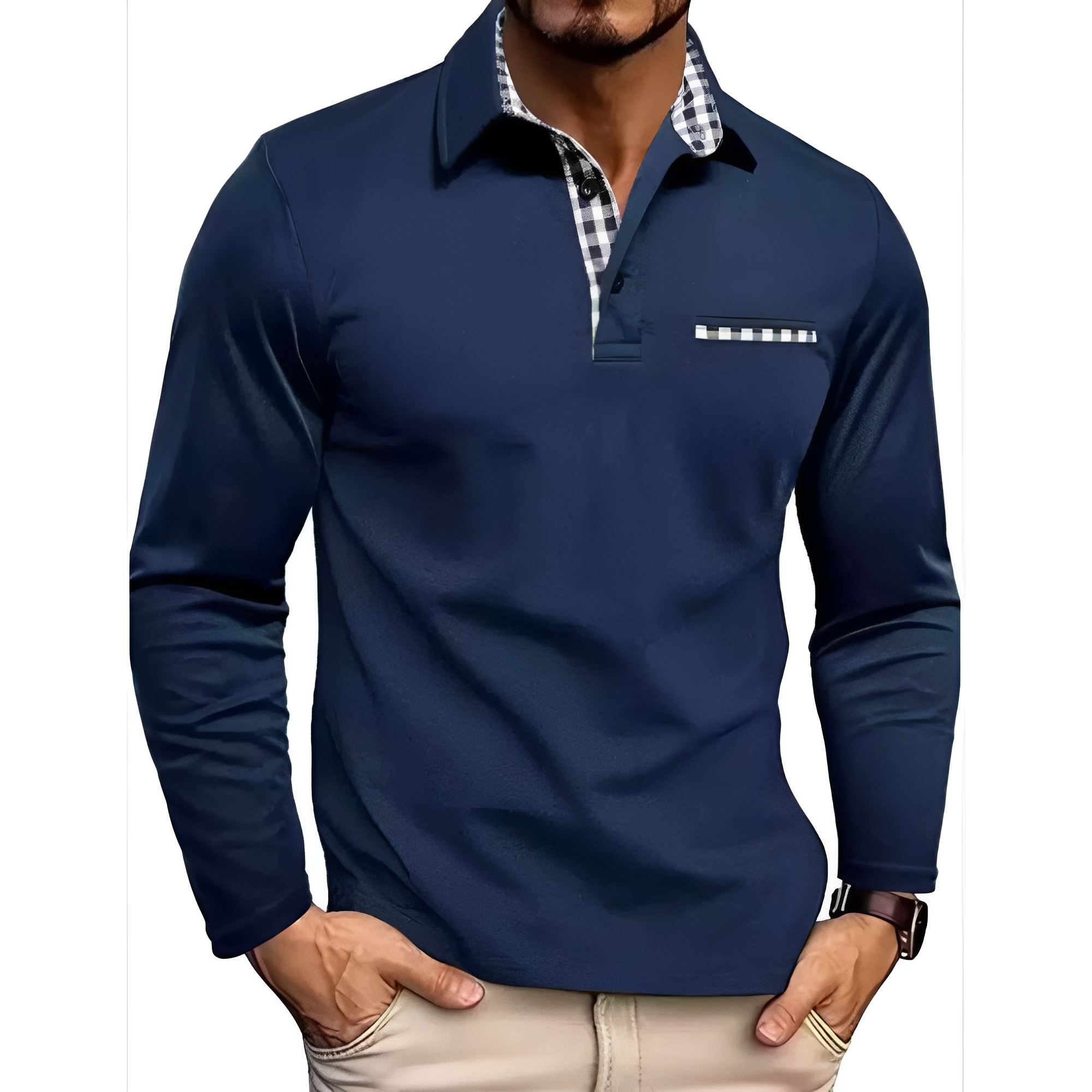 Gerald - Elegantes Langarm-Poloshirt für Herren