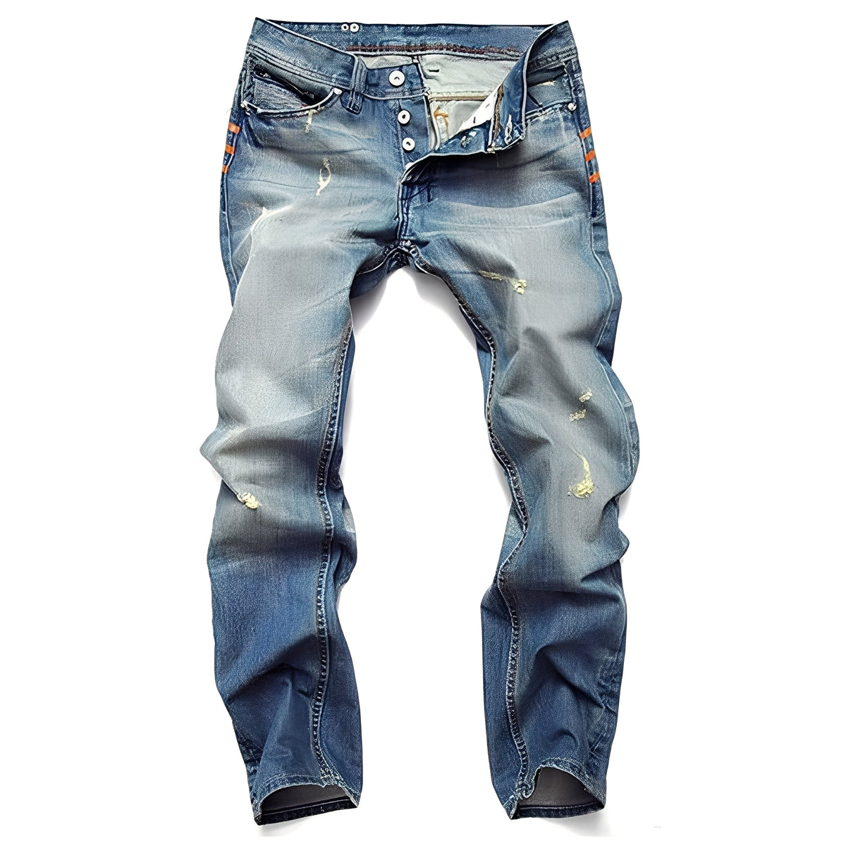 Kaleb - Klassische Jeans mit abgenutztem Look