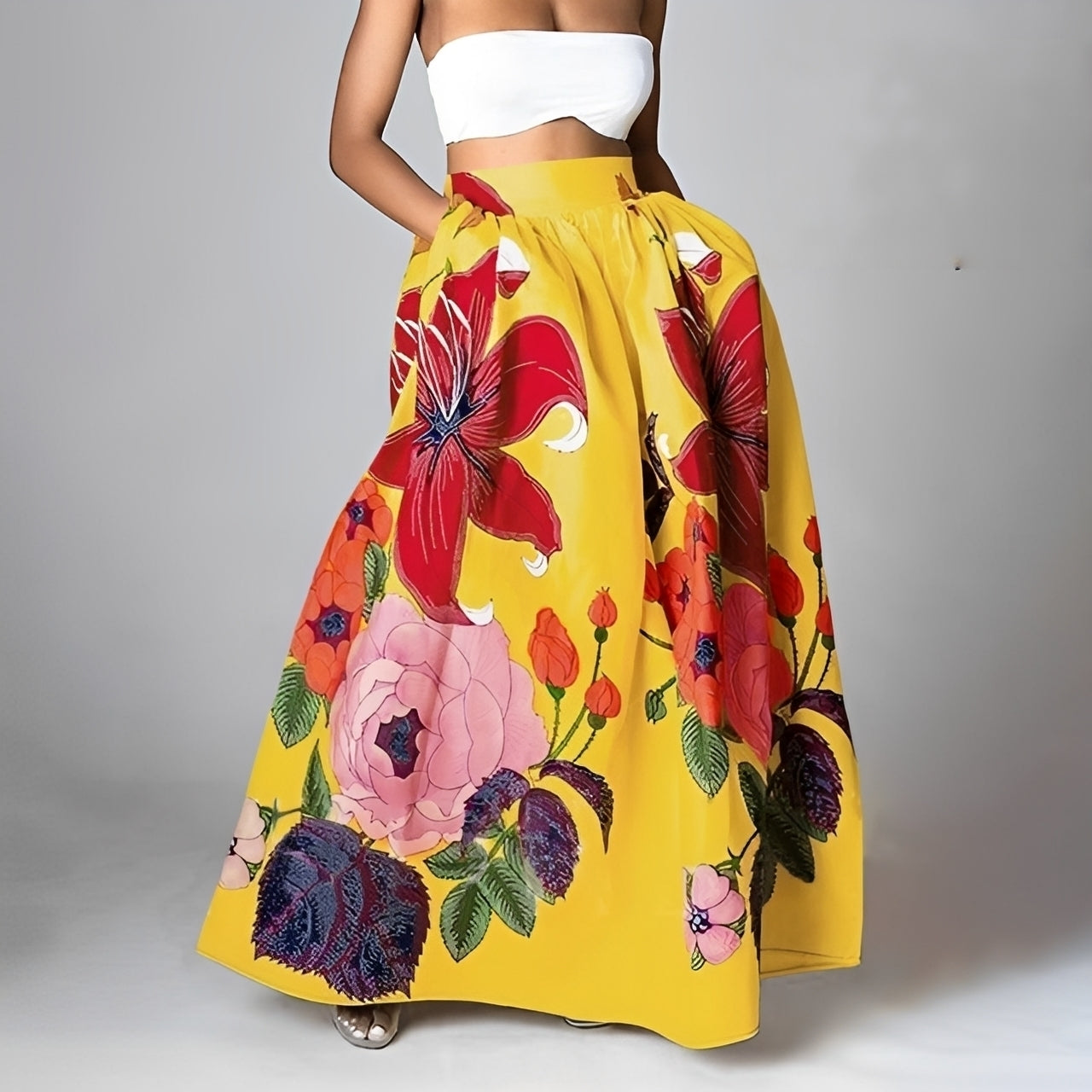 Jessica - Eleganter Boho-Rock mit hoher Taille für Damen