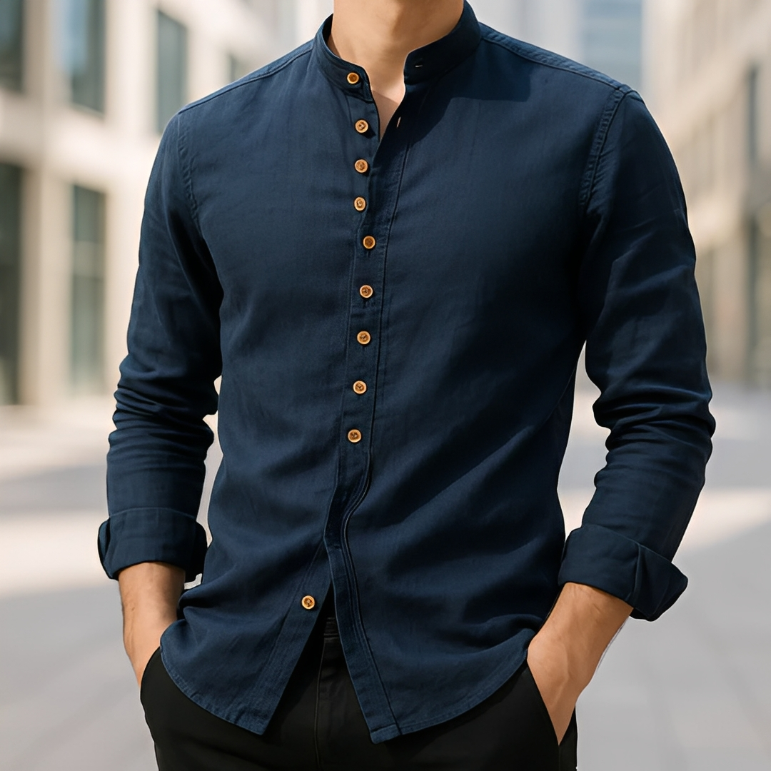 Aick - Langes Sommerhemd für Herren im modischen Design