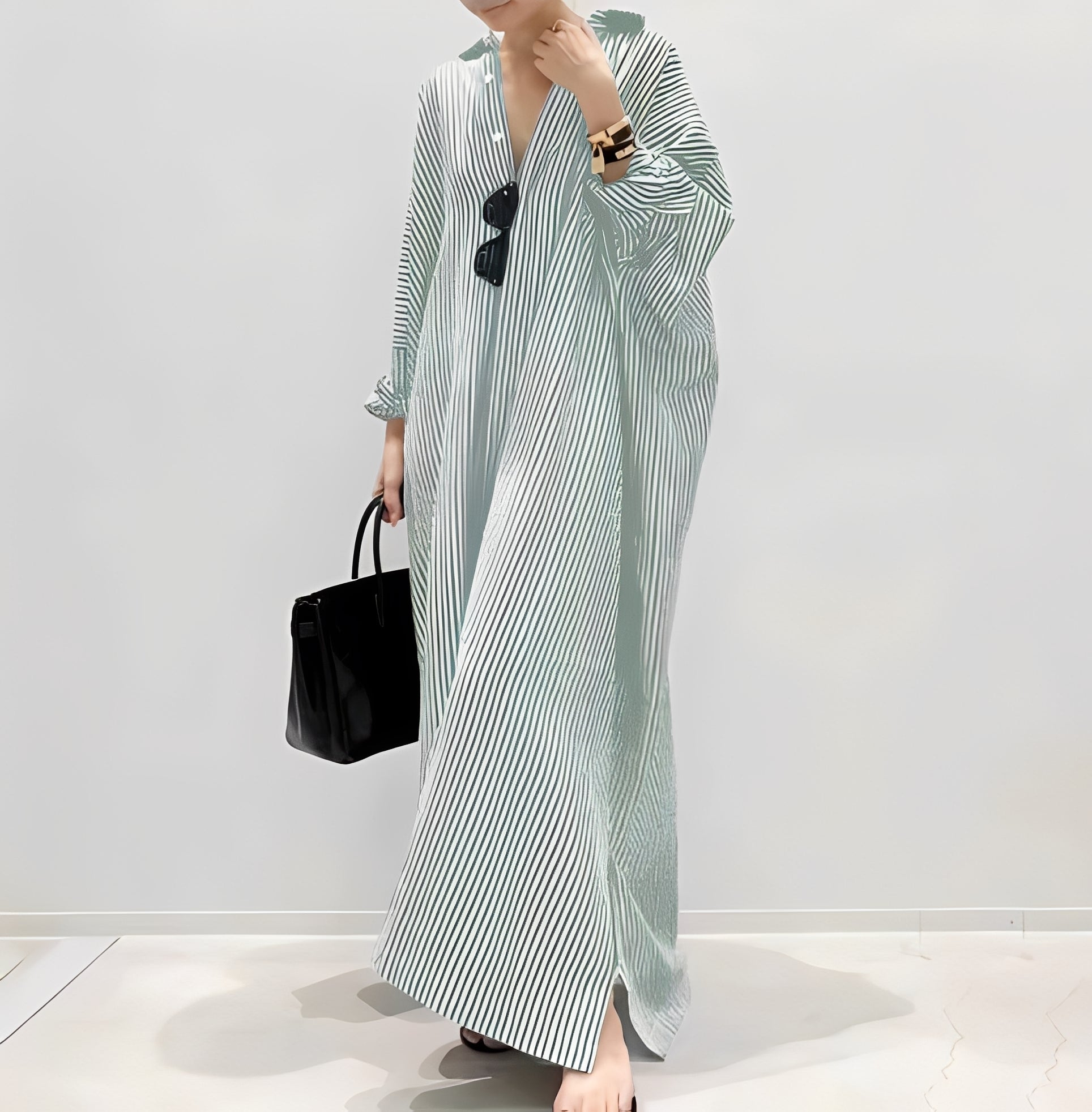 Jasmine - Modisches gestreiftes Hemdkleid für Damen