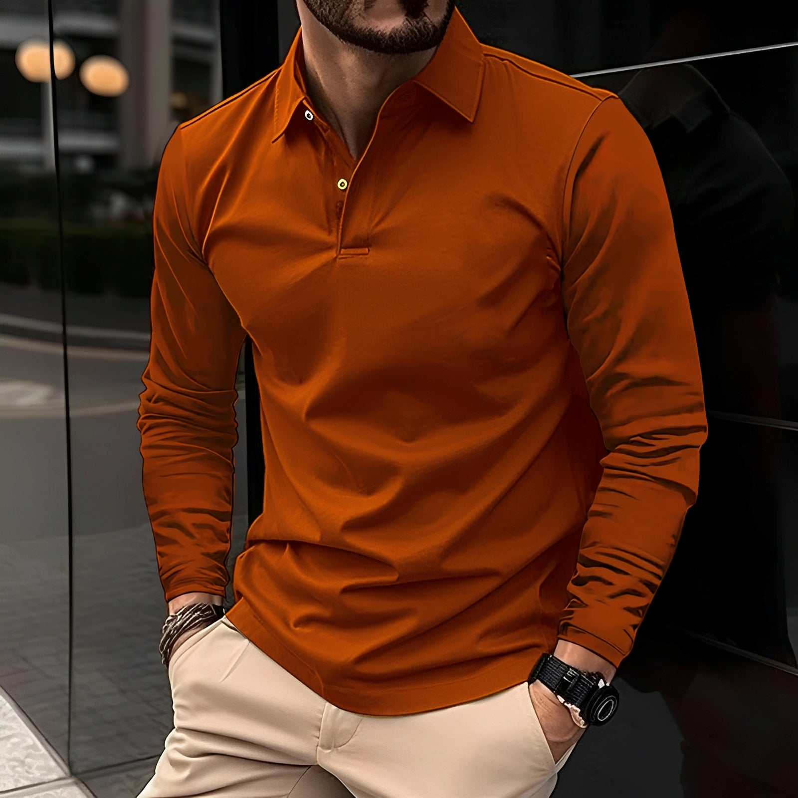 Conner – Herren-Poloshirt mit langen Ärmeln – Lässig & bequem