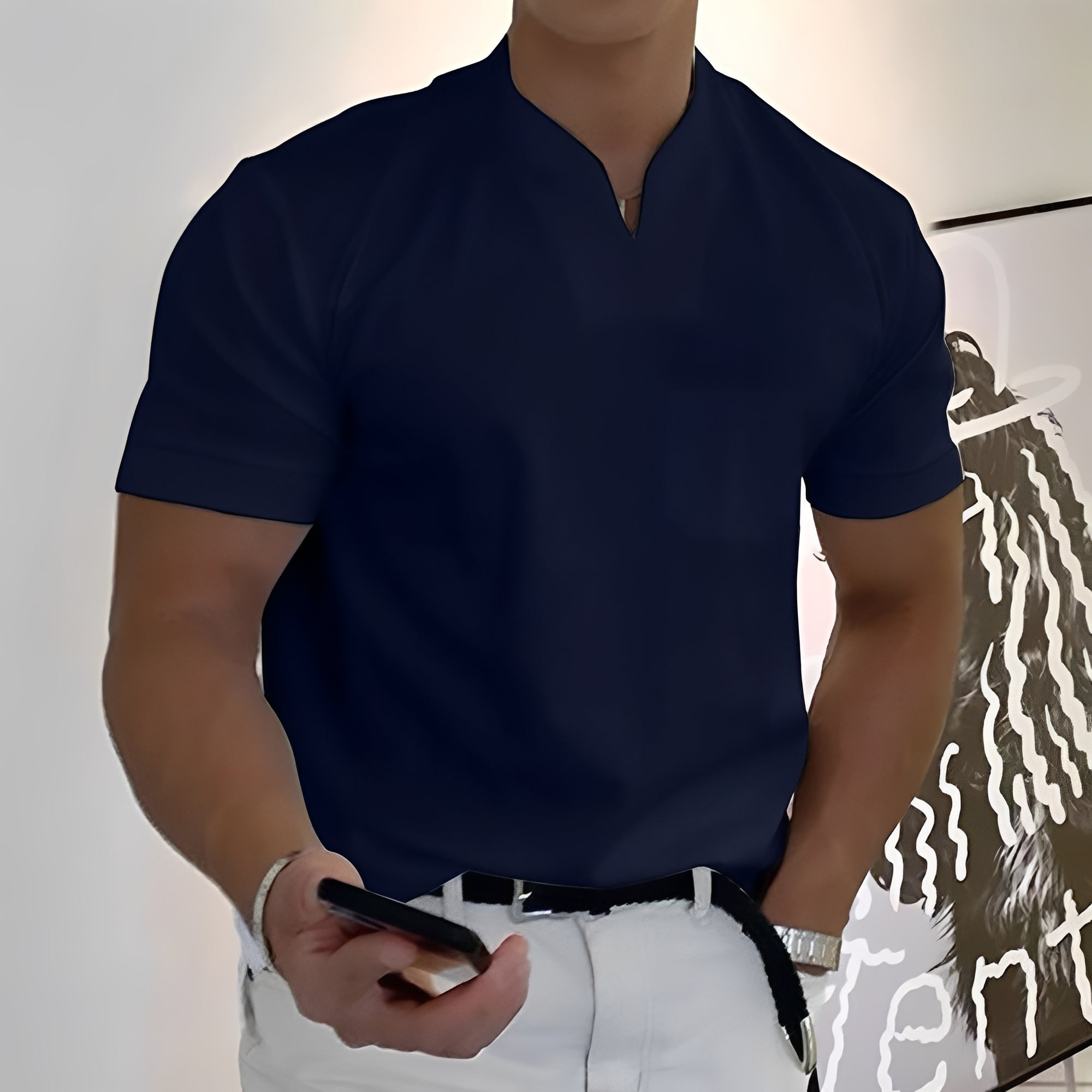 Joel - Herrenhemd mit elastischem Bund für einen lässigen Look