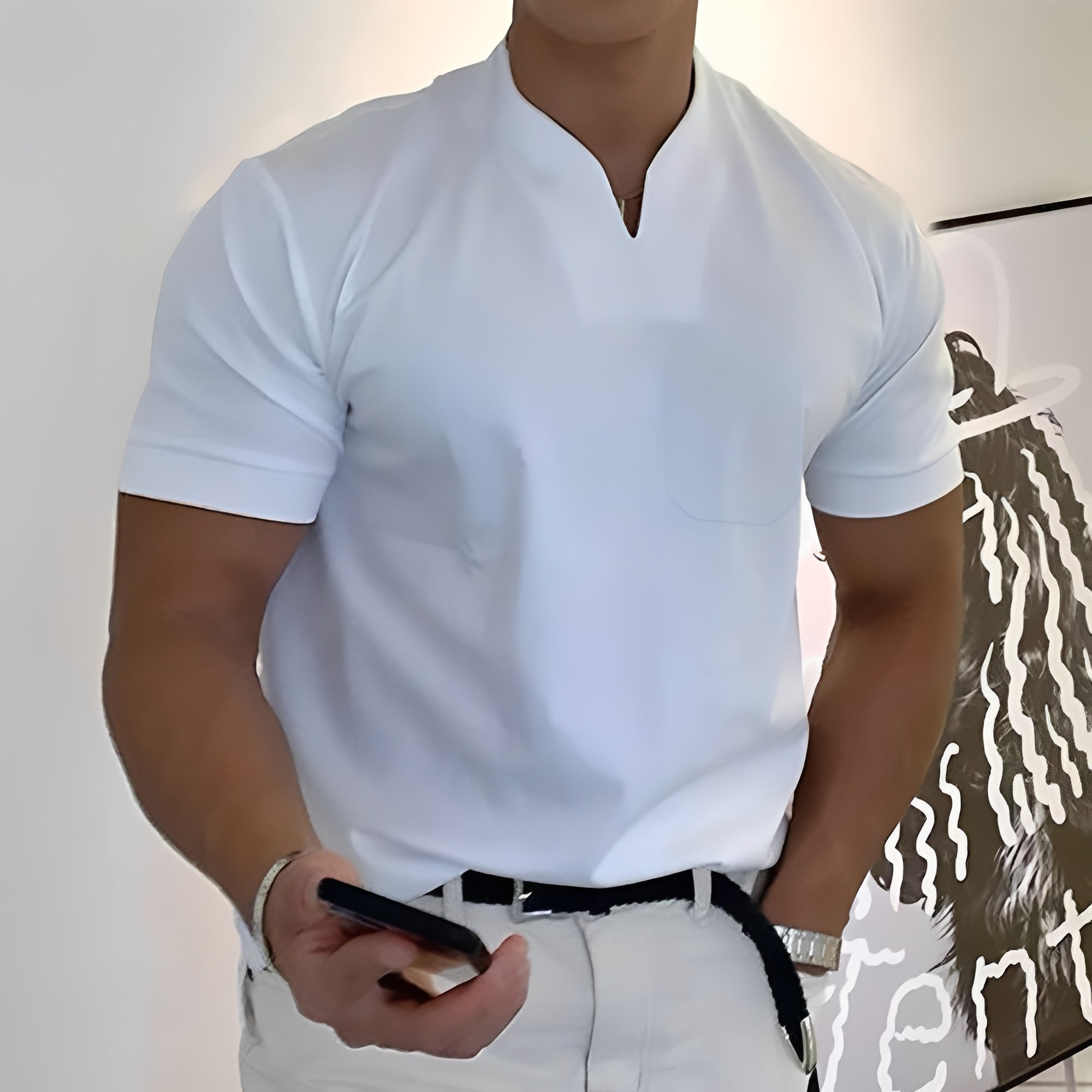 Joel - Herrenhemd mit elastischem Bund für einen lässigen Look
