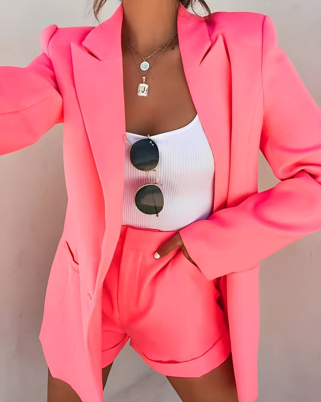 Jessie - Bequemes Set aus Blazer und Shorts für Damen
