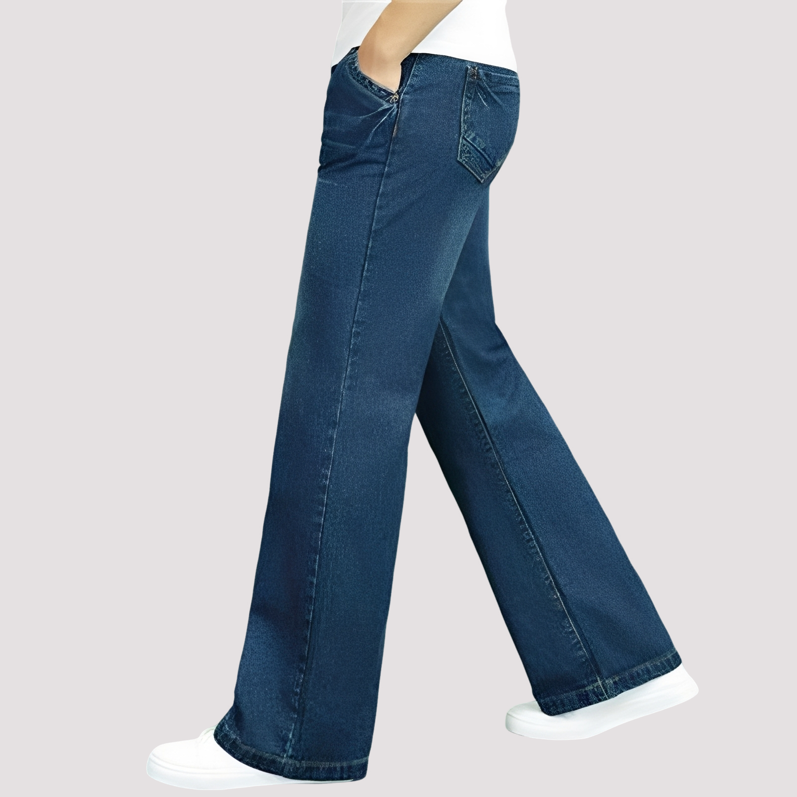 Hazel - Gerade geschnittene Damenjeans mit ausgestelltem Bein