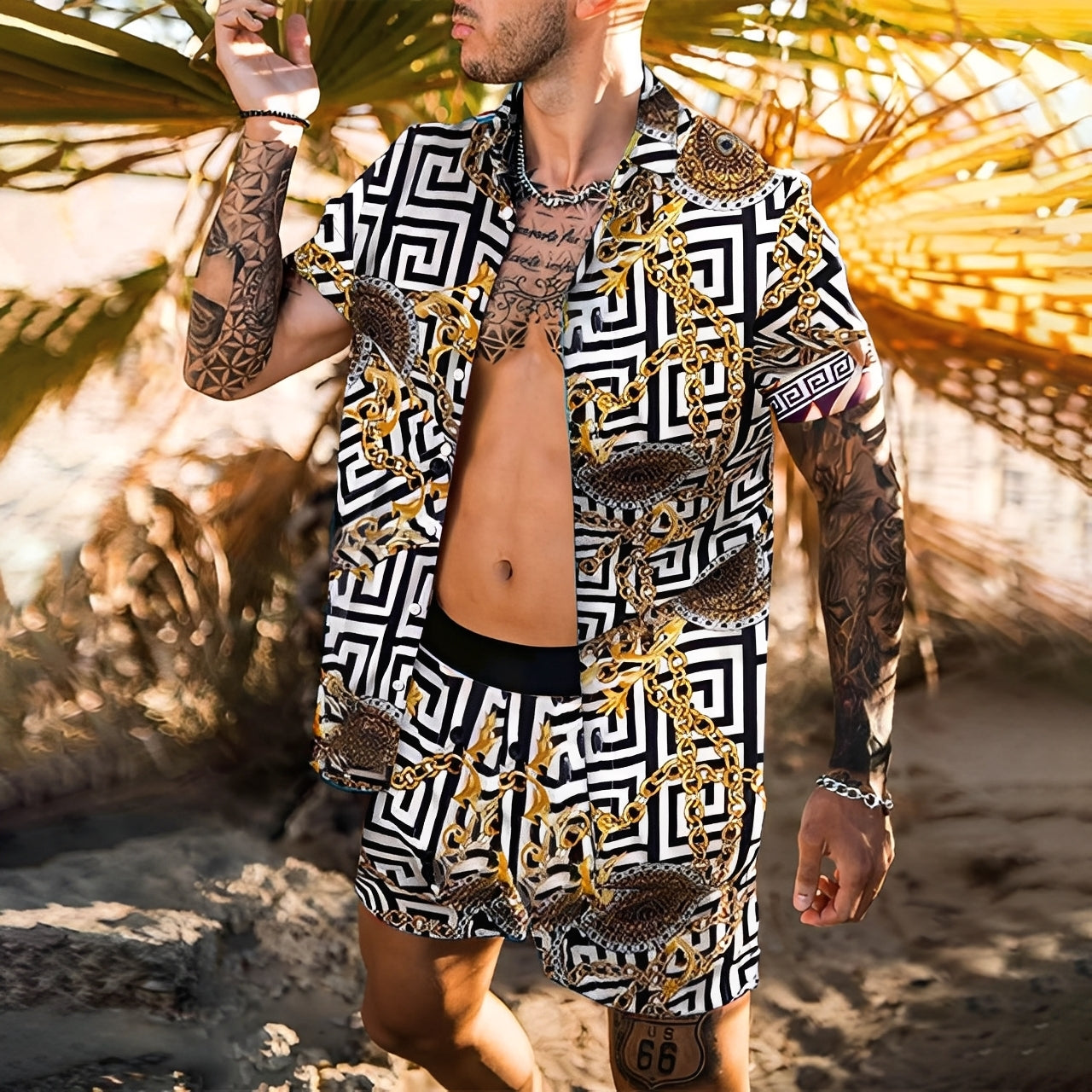Lucas - Stilvolles Hawaiihemd-Set für Herren