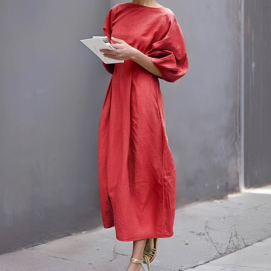 Mariam - Alltags-Midikleid mit Falten