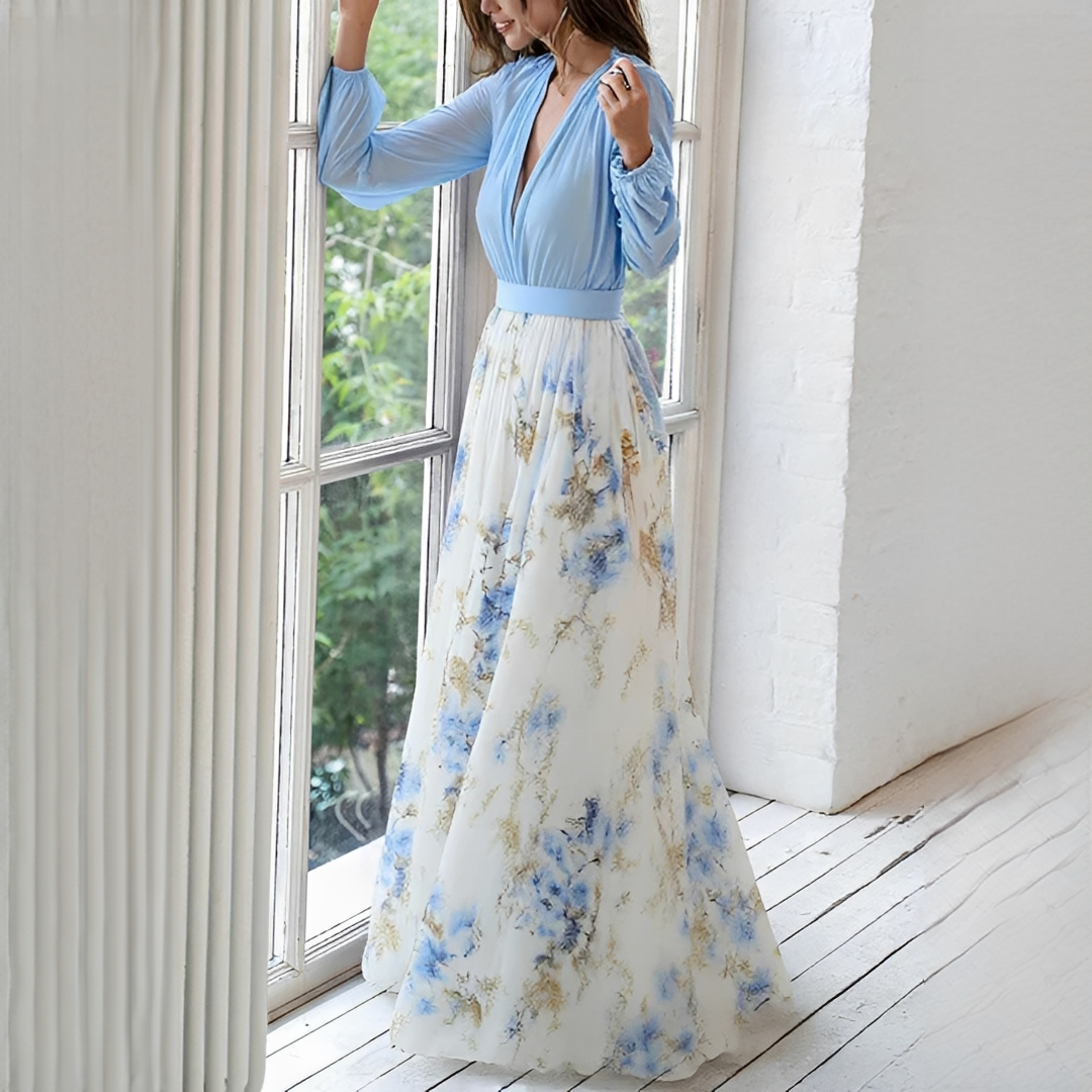 Mitchellie - Elegantes Damenkleid mit V-Ausschnitt