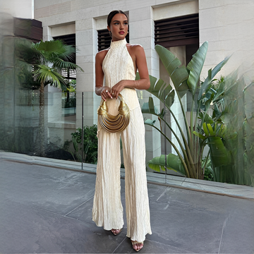Elvissa - Elegantes Oberteil und Set mit weitem Hosenbein