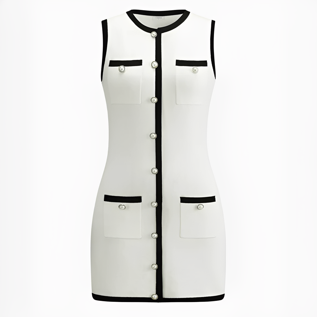 Delilah - Stilvolles ärmelloses kurzes Kleid