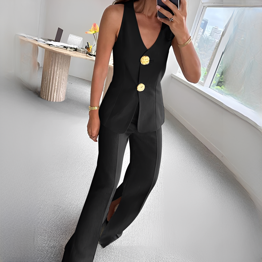 Verna - Komfortables ärmelloses Top mit Hose
