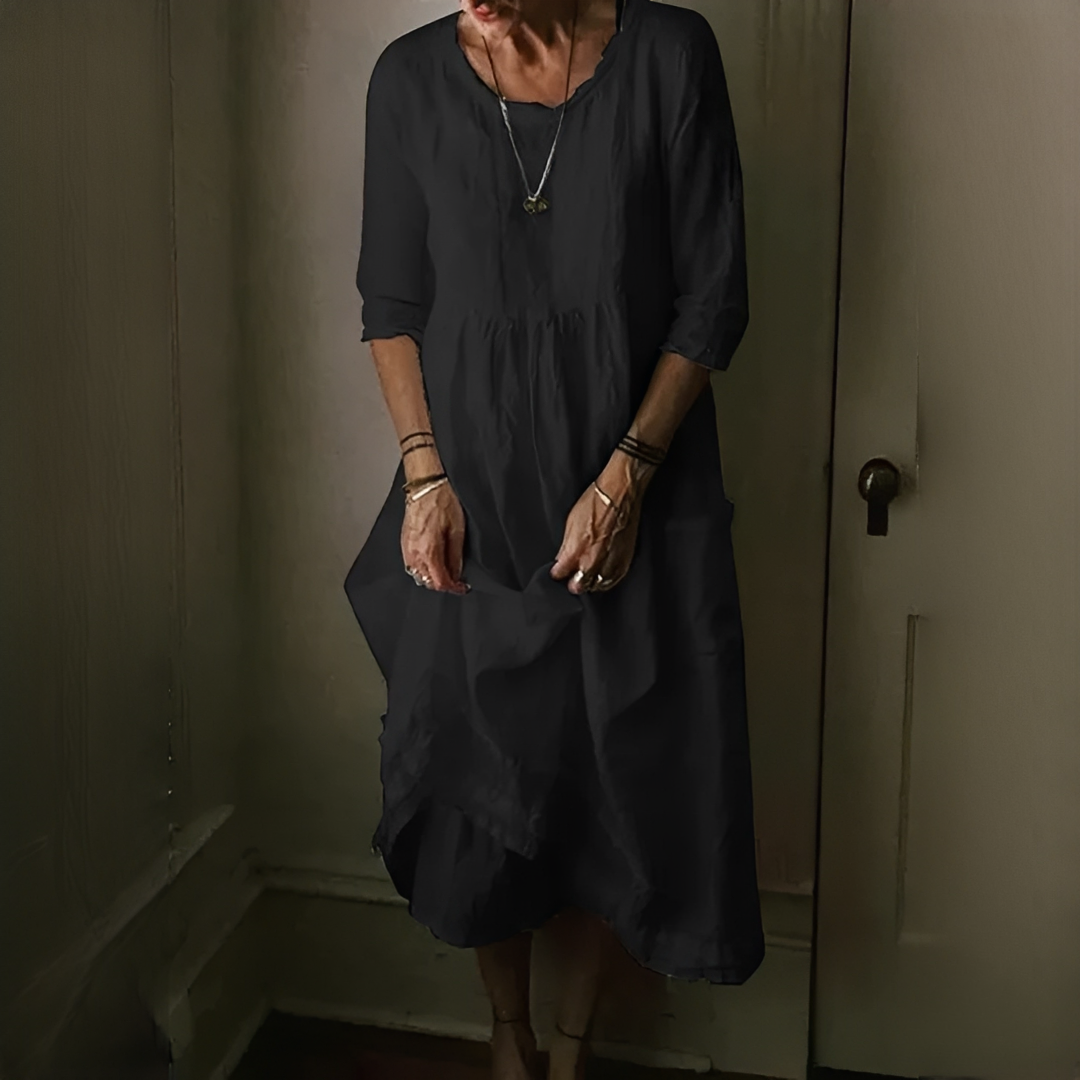 Aimee - Komfortables Plisseekleid