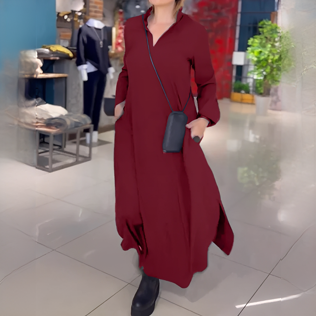 Cassie - Lockeres Langarmkleid