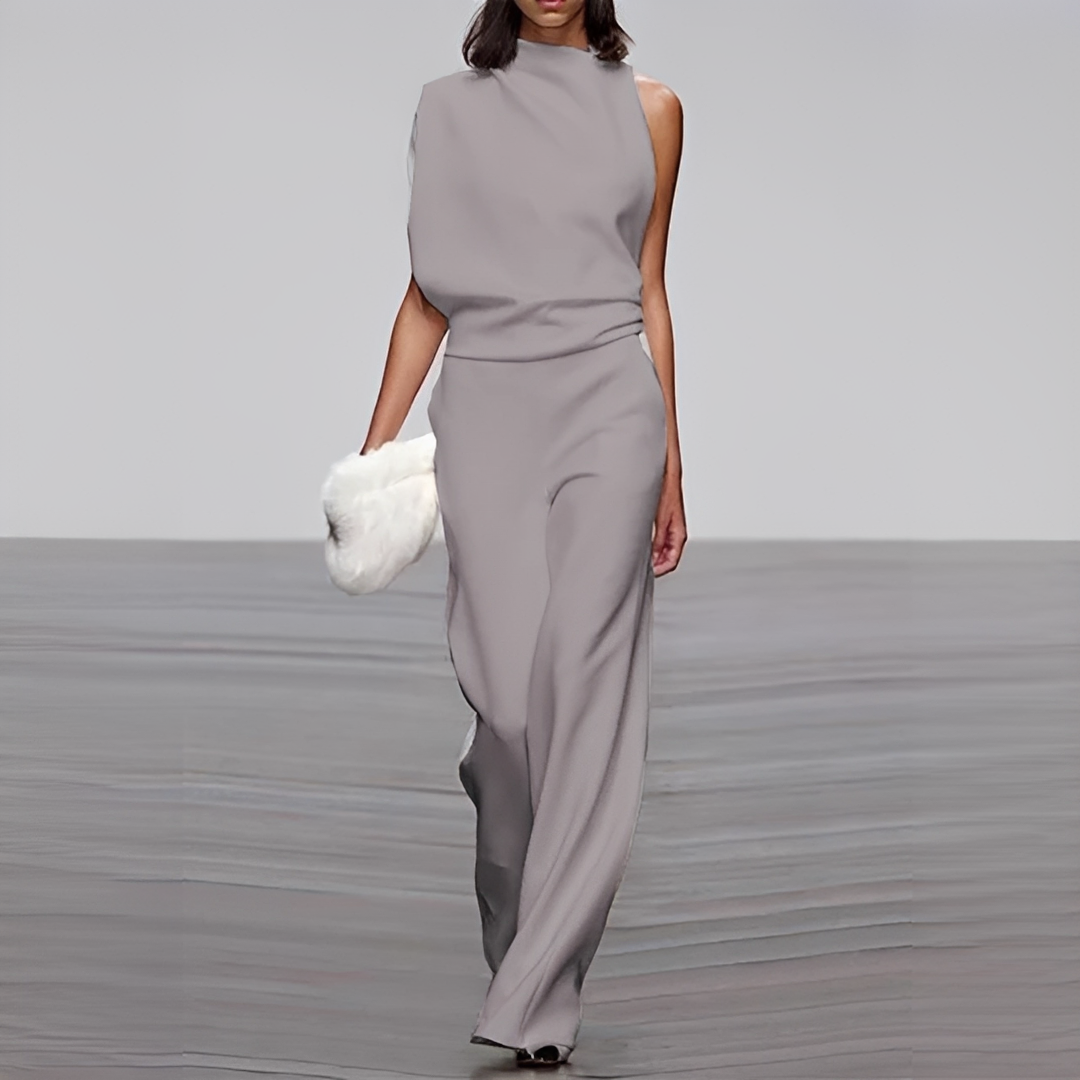 Noviem - Eleganter Overall mit Rundhalsausschnitt für Frauen