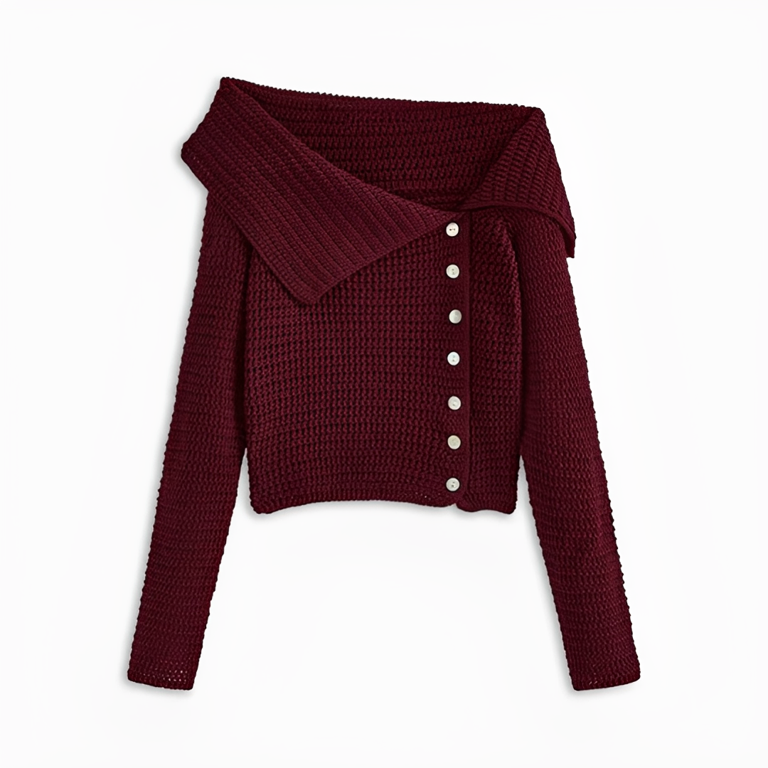 Ginalyn - Asymmetrischer Pullover mit einer Schulter